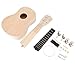 21 inch Ukulele DIY Kit Set, Lindenwood Body Neck Bridge Fretboard Ukulele Crafts for Learning Children's Gift