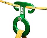 T-Ring Hooks (TM), Paracord Tension Camp Hooks, 2-Pack, by Outdoor Use Only (TM) (green)