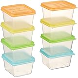 EasyLunchboxes Mini Dippers Small Dip, Condiment, or Sauce Containers, Leak-Resistant (Set of 8)