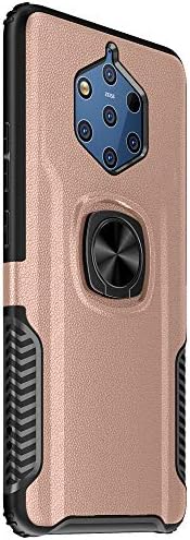KALLOWLY Case for Nokia 9,Ring Holder Kickstand Case 360°Adjustable Ring Grip Stand Work with Magnetic Car Mount Anti-Fingerprint Slim Cover for Nokia 9 (Rose Golden)