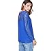 vanberfia Women's Sexy O Neck Casual Blouse Tops Lace Long Sleeve Blouse Tops