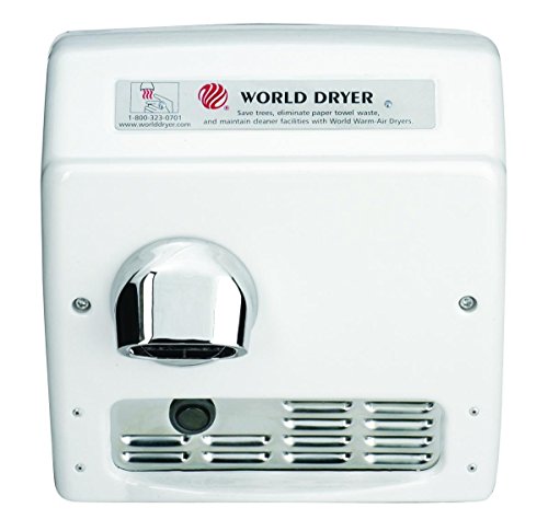 Model A Durable Hand Dryer Finish: Cast Iron White, Voltage: 208-240 V