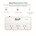Key Power 240V to 120V Step Down Voltage Converter and International Travel Adapter (Pure White)