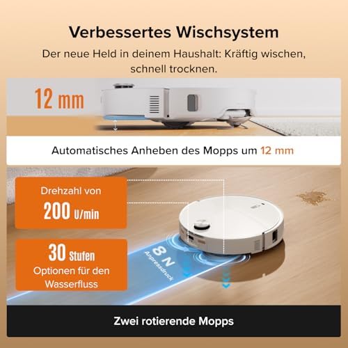 Qrevo Edge 2 Saugroboter mit Wischfunktion, 25.000Pa Saugkraft