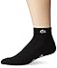 Lacoste Men's Sport Quarter Ped Sock, RA9770, black/silver chine, US Shoe Size 8.5-12