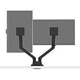 BenQ ErgoArm BDH01 Dual Monitor Arm for 2 Screens Up to 35'' & 44lbs. Black | VESA 75×75, 100×100. Fits desk 12–45mm thick. H