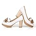 Charm Foot Fashion Bows Womens Chunky Heels Pumps Shoes