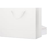 MALICPLUS 12 Extra Large Gift Bags 16x6x12 Inches, Large Matte White Gift Bags with Handles for All Occasions (White with Lattice Texture)