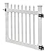 4ft H x 4ft W (1 Gate) No Dig WamBam Nantucket Gate Kit, White Vinyl Picket Yard Fence Gate with Hardware Included for Nantucket Fence Kit, Durable Outdoor Gate for Yard or Garden, BL19102