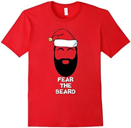 Men's Fear The Beard T Shirt - Houston T-shirt XL Red