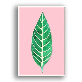 Framed Canvas Wall Art for Living Room, Bedroom Leaves Canvas Prints for Modern Home Decoration Ready to Hang - 16"x24" inches