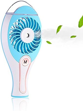 Handheld Fan with Mister - Personal Misting Fan for Outdoor Personal Cooling (Blue)