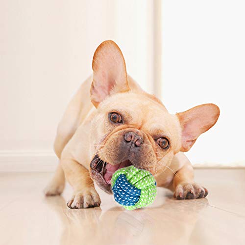 Dog Tough Rope Chewer Toys - Dog Tug of War Dog Indestructible Toy Teeth Cleaning for Aggressive Chewers Large Breed and Small Medium Breed - Washable Cotton Rope Dog Toy Set of 7