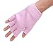 Queentools Gel Moisturizing Gloves, Half Finger Spa Gloves, Moisturizing Vitamin and Essential Oil Infused, Pink, 1 Pair