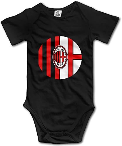 IMMAZM Milan Ac Football Team Logo Baby Climbing Clothes Bodysuit