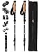 Ultra-Strong Aluminum Trekking Poles with Cork Grip, Quick Lock and Collapsible for Easy Transport in Black Carry Bag With Strap