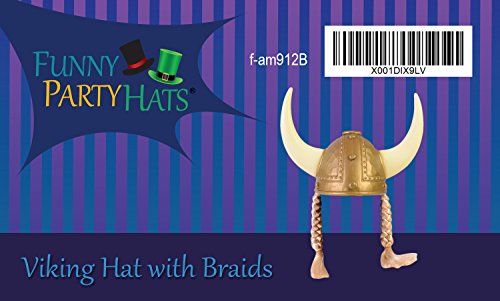 Viking Hat With Braids - Fierce Viking Hat With Braids For Costume