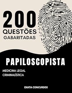 Livro Caderno de Questões Papiloscopista - 200 Questões Gabaritadas