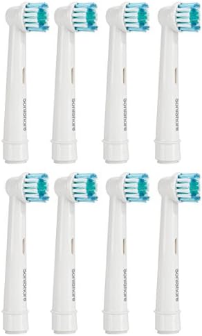 SoniShare Premium Replacement Brush Heads for Oral B Precision Clean Toothbrushes (8 Pack)