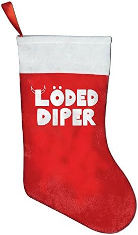Loded Diper Red Felt Christmas Stocking Party Accessory Festival Party Ornaments