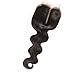 B&F Hair Brazilian Virgin Hair 1piece Body Wave Middle Part Lace Closure 100% Human Hair Natural Color 30-35g/pc (14inch Closure)