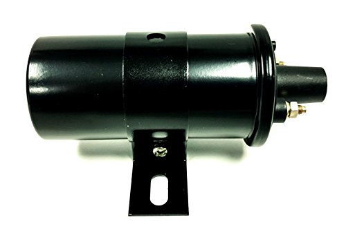 Black 40,000 Volt Ignition Coil 12 Volt Street Hot Rat Rod HEI GM V8 Muscle