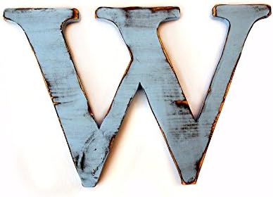 Letter W Wall Letter Decor Rustic Chic Photo Prop Initials Large Letter Gift Alphabet Nursery Kids Decor
