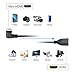 CableCreation Mini HDMI to HDMI Cable, 0.5ft 90 Degree Left Angle Mini-HDMI Male to HDMI Female Adapter,Support 1080P Full HD,3D,for Camera,Camcorder,Graphics Card,Laptop,Tablet,HDTV,Projector,Black