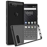 CoverON [ClearGuard Series] For Blackberry KEY2 Case, Slim Fit Phone Cover with Clear Hard Back and TPU Bumpers for Blackberry KEY2 - Clear with Black Rim
