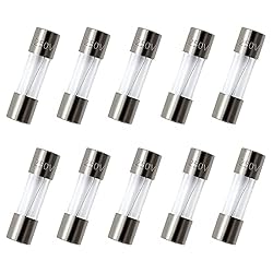 ZUPAYIPA Pack of 10 pcs 500mA F0.5AL Fast-Blow Fuse