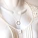 Adecco LLC Gold Hexagon Necklace - Delicate Gold Necklace, Geometric Jewelry, Dainty Gold Necklace, Minimalist Necklace (Gold)