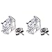 .925 Sterling Silver Princess Cut Stud Earrings 5 Mm, 1.5 CTW.