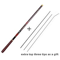 Amazing21 Goture Stream Fishing Rods 3.0m-7.2m Carbon Fiber Telescopic Fishing Rod Hand Pole Feeder for Carp Fishing tenkara, olta, 1pc / lot,Rood,6.3 m