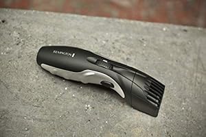 remington barba beard trimmer for men with ceramic blades and adjustable stubble trimmer comb for variable lengths