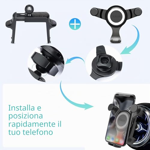 ICAILIN Car Phone Holder for 360°Rotation Car Phone Holder for Smart 453,Forfour Fortwo Accessories,Mercedes Benz A/B/C/E/S,Mini Cooper