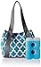 Fit & Fresh Venice Insulated Lunch Bag with Reusable Ice Pack (Teal Ikat Tile)