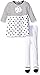 Bon Bebe Baby Girls' 2 Piece Dress Set with Mary Jane Tights, Polka Dots/Stripes, 0-3 Months