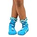 TeeHee Kids Girls Cotton Double Ruffle Crew Socks 6 Pair Pack (6-8 Years, Dots)