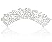 CUPCAKE WRAPPERS - 100 Pack White Shimmering Decorative Vine Lace Liner Wrapper - Versatile Design makes it perfect for Weddings Birthdays Tea Parties and any Special Event
