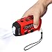 KIPOZI Solar Hand Crank AM FM WB NOAA Multifunctional Compact Dynamo Emergency Weather Radio LED Flashlight Smart Phone Charger with Cables