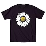 Daisy Flower Fashion Novelty Trendy - Mens T-Shirt - Black - Large