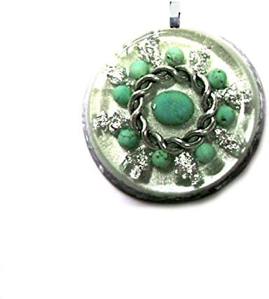 Turquoise Orgonite Pendant, Powder Blue, Helps stress, calming effect, relaxants muscles