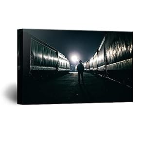 Canvas Wall Art Haunted Creepy Print Gallery Wrap Modern Home Decoration Ready to Hang - 12x18 inches