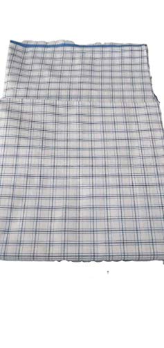 For Men's Cotton White And Grey Check Lungi Free Size