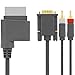 Fosmon Gold Plated 6ft Premium VGA Cable w/Digital Optical Audio Port for Microsoft Xbox 360 to TV Equipment for PC HDTV