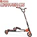 Yvolution Y Fliker Carver C5 | Three Wheeled Self-Propelling Drifting Scooter for Adults and Kids Age 9+ Years (Orange)