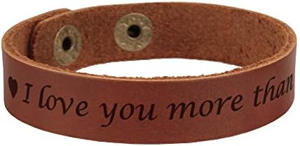Personalized Engraved Adjustable Leather Bracelet for Men Special Gifts for Boyfriend Husband