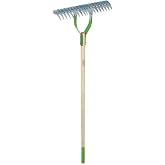 AMES 2915100 15-Inch Adjustable Self-Cleaning Thatch Rake with Hardwood Handle, 61