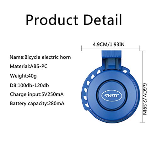 Electric Bike Horn Electronic Bicycle Bell 100120 DB Waterproof 4