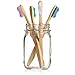 Natural Organic Bamboo Toothbrush - Biodegradable Wood Soft BPA Free with Colored Bristles - Kids and Adults - Pack of Four - By Green Smiles